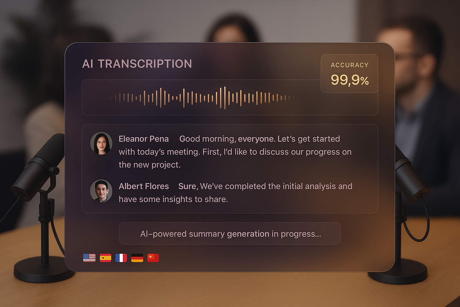 Pipstario Transcribe AI Interface
